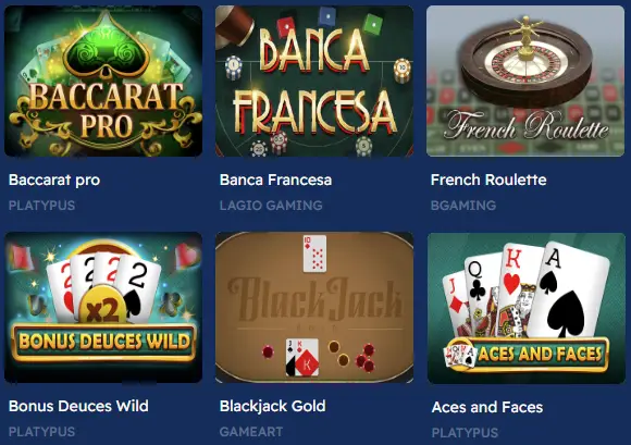 Bof Casino live dealer tafels